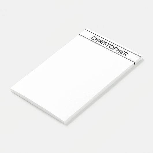 PERSONALISEERDE ZWARTE Post-it Nota's Post-it® Notes (Schuin)