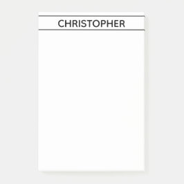 PERSONALISEERDE ZWARTE Post-it Nota's Post-it® Notes