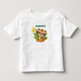 PersonaliseerLittle Tijger & Vlinder Peuter T-Shir Kinder Shirts