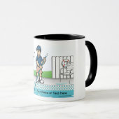 Personaliseermachine voor pool - Mannelijke Cartoo Mok (Voorkant rechts)