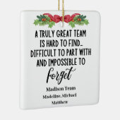 Personaliseert Colleague die Cadeau laat verlaten  Keramisch Ornament (Rechts)