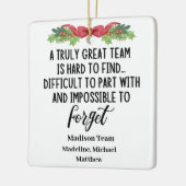 Personaliseert Colleague die Cadeau laat verlaten  Keramisch Ornament (Links)