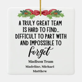 Personaliseert Colleague die Cadeau laat verlaten  Keramisch Ornament