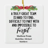 Personaliseert Colleague die Cadeau laat verlaten  Keramisch Ornament (Voorkant)