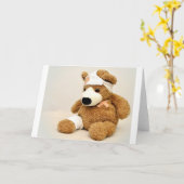 personaliseert de teddybeer dierlijke douane kaart (Gele Bloem)