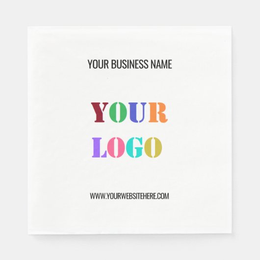 Personaliseert Logo- en tekstbedrijf Napkins Servet (Voorkant)