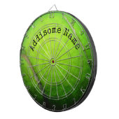 Personaliseert Monogrammed Yellow Tennis Ball Dartbord (Voorkant Rechts)