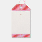 Personaliseert Retro Merry Christmas Custom Cadeaulabel (Achterkant)