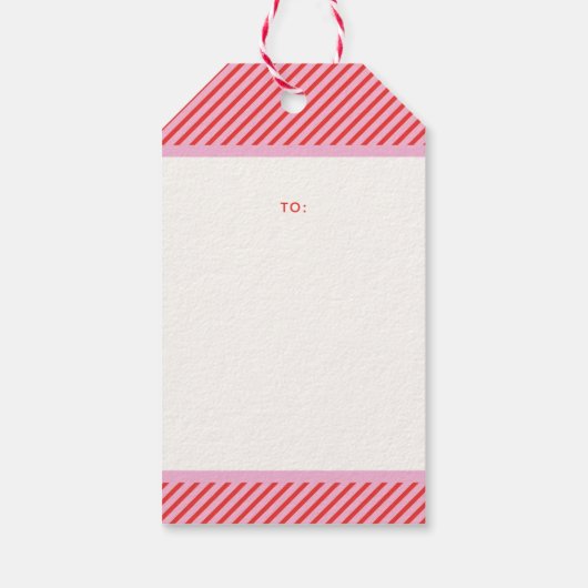 Personaliseert Retro Merry Christmas Custom Cadeaulabel (Achterkant)