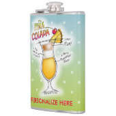 PERSONALISERDE FLES, PINA COLADA RECEPT COCKTAIL HEUPFLES (Links)