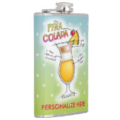 PERSONALISERDE FLES, PINA COLADA RECEPT COCKTAIL HEUPFLES (Rechts)