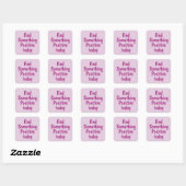 PERSONALISERDE NAAM & TEKST EENVOUDIGE STIJLVOLE M VIERKANTE STICKER (Vel)