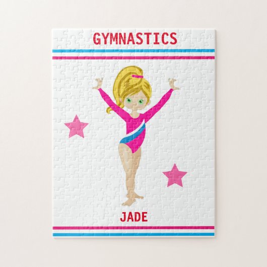 PERSONALISERDE TURNPUZZEL VOOR MEISJES LEGPUZZEL (Verticaal)