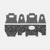 Personaliseren: 40e verjaardag Zwart-wit Thema Bedankdoosjes (Uitgevouwen)