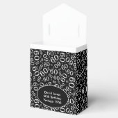 Personaliseren: 60e verjaardag thema zwart / wit bedankdoosjes (Geopend)