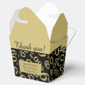 Personaliseren: 60ste verjaardagsfeestje goud / zw bedankdoosjes (Geopend)