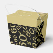 Personaliseren: 60ste verjaardagsfeestje goud / zw bedankdoosjes (Achterkant)