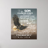 Personaliseren aan mijn zoon van liefde mam-cadeau canvas afdruk (Voorkant)