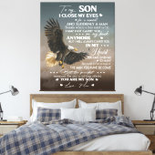 Personaliseren aan mijn zoon van liefde mam-cadeau canvas afdruk (Insitu (Slaapkamer))