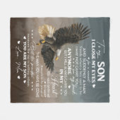 Personaliseren aan mijn zoon van liefde mam-cadeau fleece deken (Voorkant (Horizontaal))