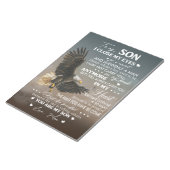 Personaliseren aan mijn zoon van liefde mam-cadeau notitieblok (Schuin)