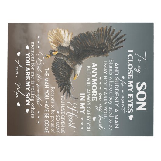 Personaliseren aan mijn zoon van liefde mam-cadeau notitieblok (Voorkant)