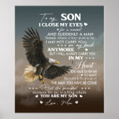 Personaliseren aan mijn zoon van liefde mam-cadeau poster (Voorkant)