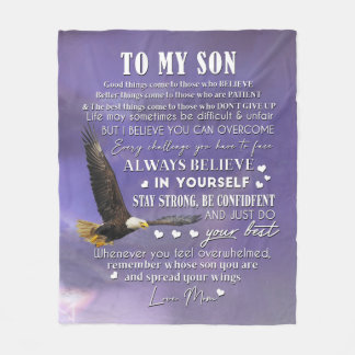 Personaliseren aan mijn zoon van Love Mam Gift Fleece Deken
