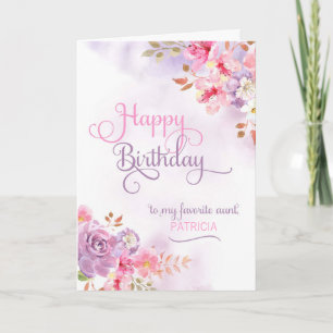 Personaliseren aan tante, Happy Birthday Kaart