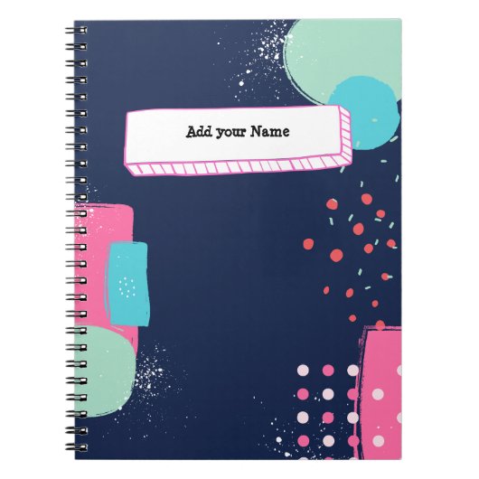 PERSONALISEREN: Abstract met Spots | Notitieboek (Voorkant)