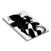 PERSONALISEREN: Abstract schilderij Monochromatisc Notitieboek (Rechterzijde)