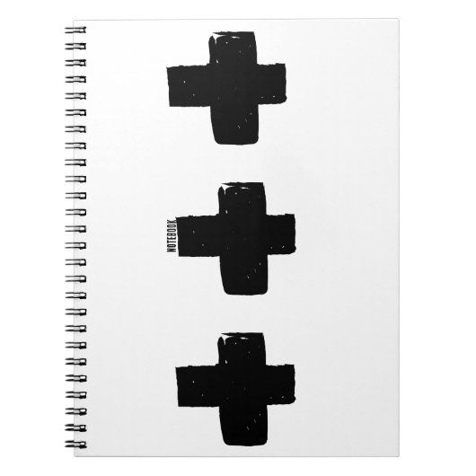 PERSONALISEREN: Abstract schilderij Monochromatisc Notitieboek (Voorkant)