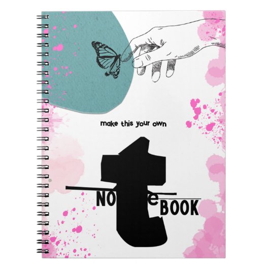 PERSONALISEREN: Arty Notitieboek en Butterfly (Voorkant)