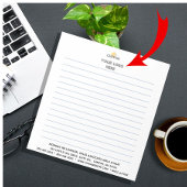 Personaliseren: bedrijfsleiding notitieblok