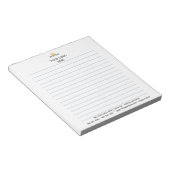 Personaliseren: bedrijfsleiding notitieblok (Schuin)