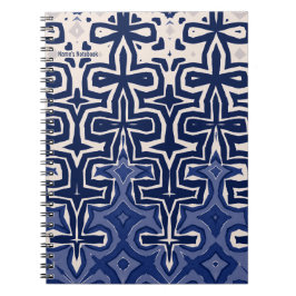 PERSONALISEREN: Blauw Patroon | Notitieboek Journa