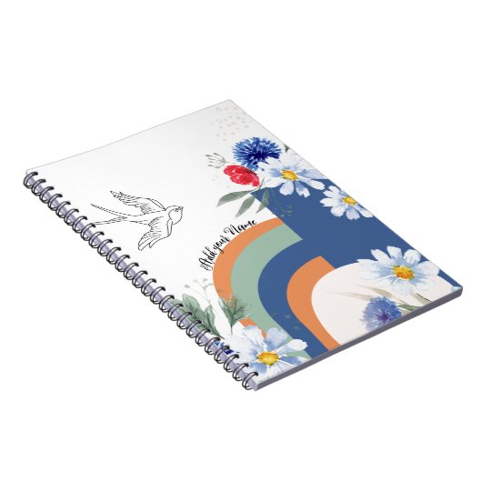 PERSONALISEREN: BOHO met Vogel | Notitieboek Journ (Rechterzijde)