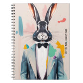 PERSONALISEREN - Bunny Rabbit Gentleman | Notitieb Notitieboek (Voorkant)