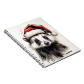 PERSONALISEREN: Christmas Badger | Notitieboek (Rechterzijde)