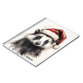 PERSONALISEREN: Christmas Badger | Notitieboek (Linkerzijde)