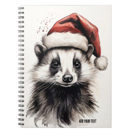 PERSONALISEREN: Christmas Badger | Notitieboek