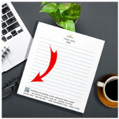 Personaliseren: Corporate Logo QR Code Lined Notitieblok