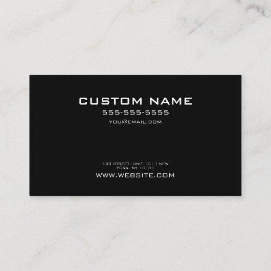 PERSONALISEREN - Creëer uw eigen maat Visitekaartje (Achterkant)