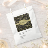 Personaliseren: dank u 100th Birthday Party Thema Bedankzakje (Geknipt)