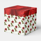 Personaliseren: Dank u - Red Roses Pattern Bedankdoosjes (Achterkant)