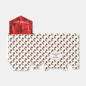 Personaliseren: Dank u - Red Roses Pattern Bedankdoosjes (Uitgevouwen)