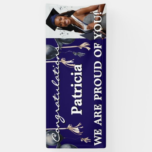 Personaliseren - Eenvoudig Afstuderen Ontwerpbanne Spandoek (Verticaal)