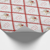 Personaliseren - Filigree Merry KerstAngel Cadeaupapier (Hoek)