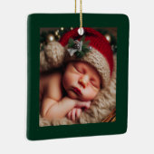 Personaliseren Foto Keramisch Vierkant Ornament (Rechts)