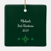 Personaliseren Foto Keramisch Vierkant Ornament (Achterkant)